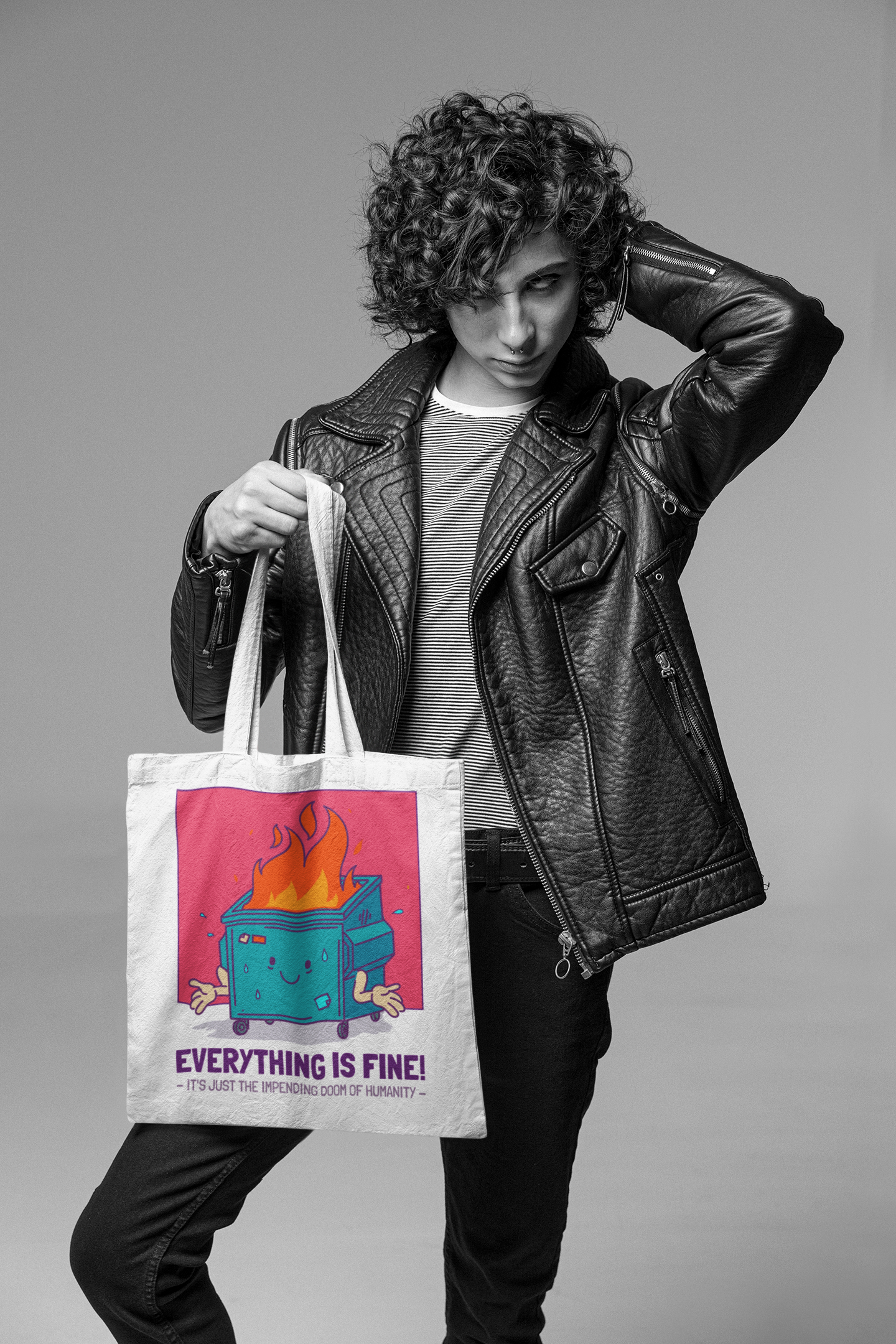 Tote bag "Nobody cares"